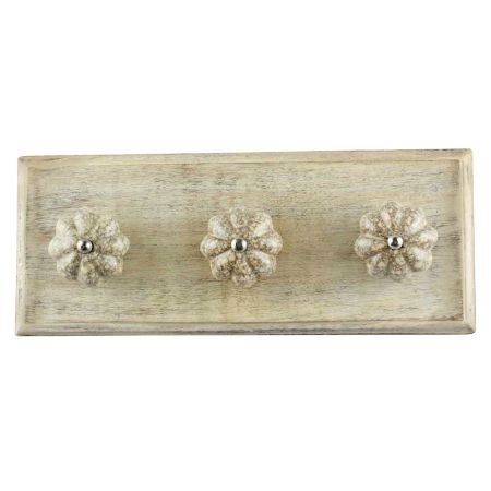 Cream Crackle Melon Wooden Hook Online